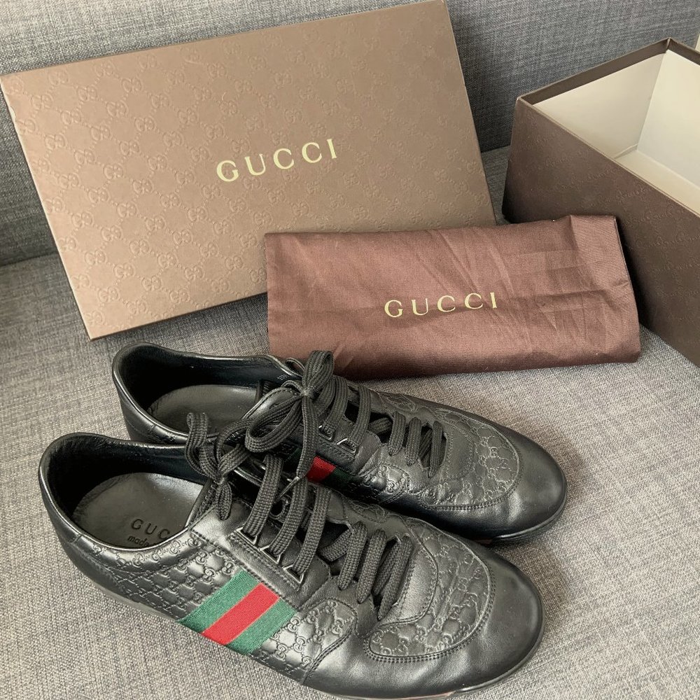Men's Gucci Black Sneakers Size 12